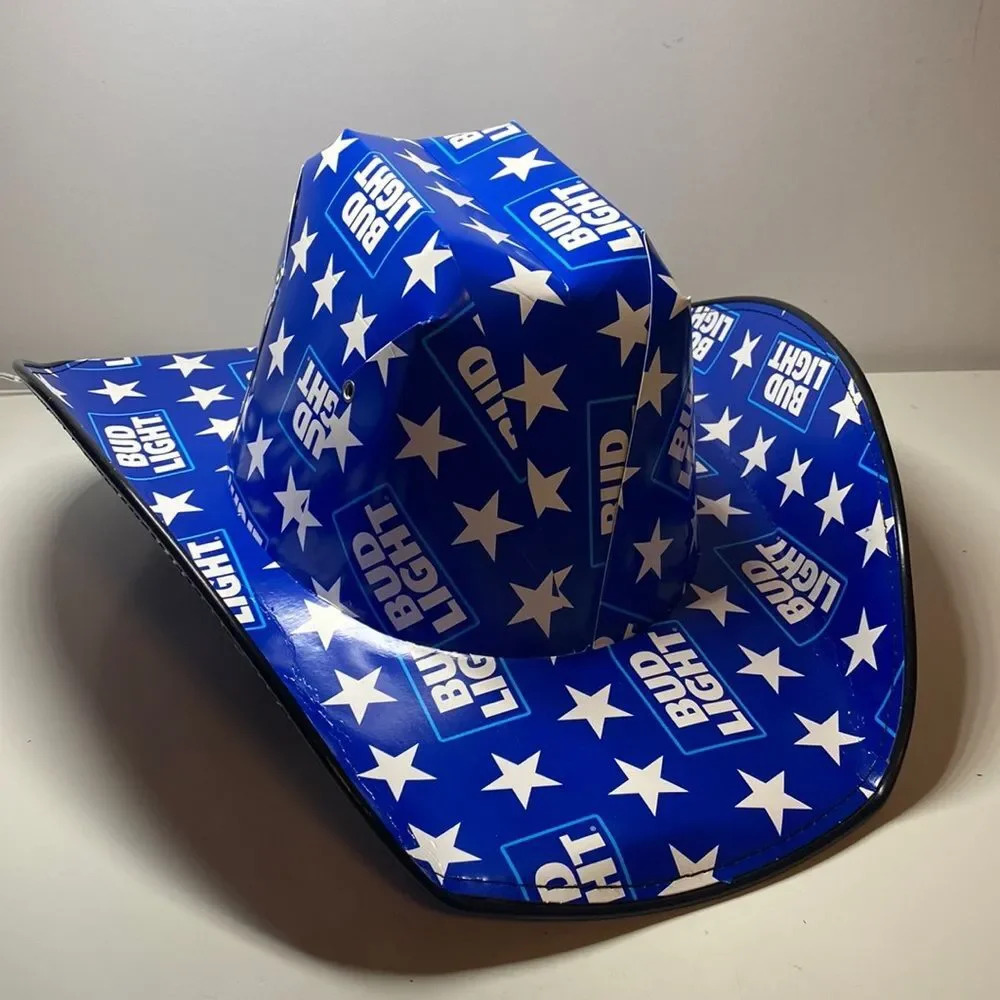 Bud Light Logo Blue White Cowboy Hat